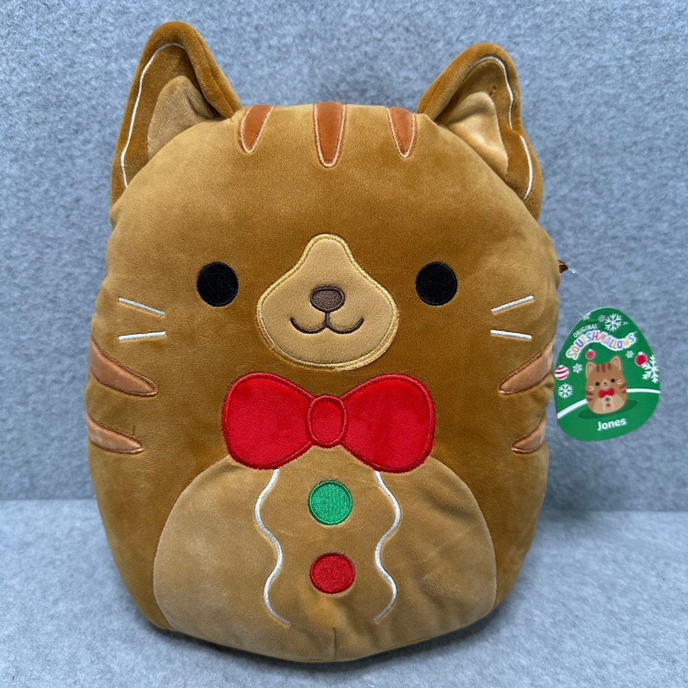 Squishmallows 12 inch Jones the Gingerbread Cat Christmas Plush NWT S12 #1977‎
